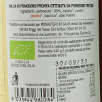 Ingredienti e valori nutrizionali Salsa di Pomodoro del Monastero di Siloe