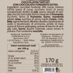 Cioccolatini Tartufi con cioccolato fondente extra Trappiste della Moldava di Praga etichetta