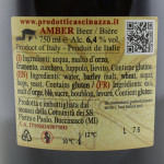 Birra Cascinazza Amber etichetta retro