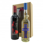 Confezione Regalo con Grappa e Vino dell'Abbazia di Monte Oliveto Maggiore